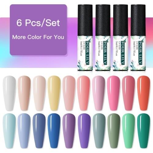 Four Lily Sets For Manicure
