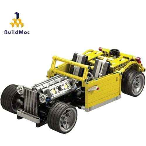 BuildMoc Technical Car Kid Toy Building Blocks City Classic Car Super Racing Bricks Technician MOC Educational Toys For Children