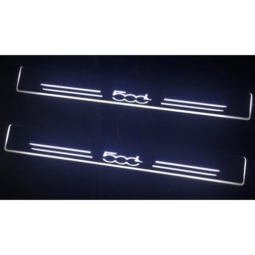 Welcome Pedal Lights For Fiat 500L 500 L 2013 - 2019 Pedal car Door Sill Pathway Lamp led thresholds scuff plates AUTO Avante md