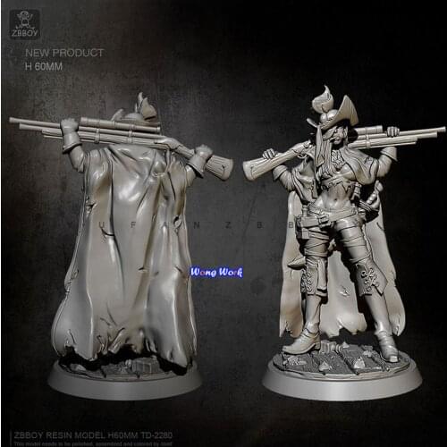 Wong Work Unpainted Resin 60mm Unassembled Garage Kits GK Model Kit Figure TD-2280