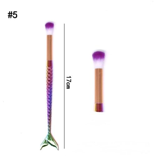 Makeup Brushes Kit Natural Tool Mermai Pencil Cosmetics Foundation Artist Mermaid Highlighter Face Set Of Bronzer Eyeshadow Lip