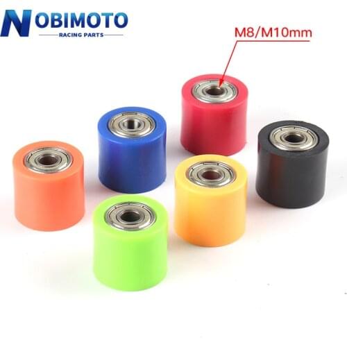Nobimoto - Motorcycle Pulley Roller Slider Tensioner wheel guide Roller 8/10mm For Street Bike Enduro ATV CRF CR XR
