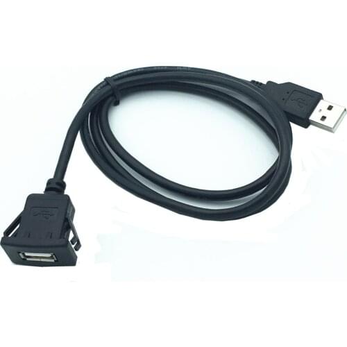 New USB 2.0 Type AM to AF Panel Mount Extension Cable Snap-in USB 2.0 Cable