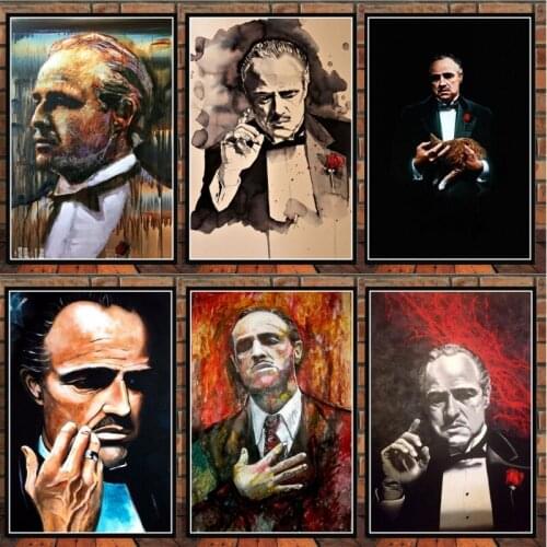 Posters and Prints The Godfather Movie Marlon Brando Al Pacino Poster Wall Art Picture Canvas Painting for Room Home Decor