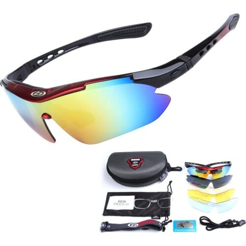 5 Lens Polarized Cycling Glasses Road Bike Cycling Sunglasses MTB Mountain Bicycle Goggles Sun Glasses Women Men Sports Eyewear