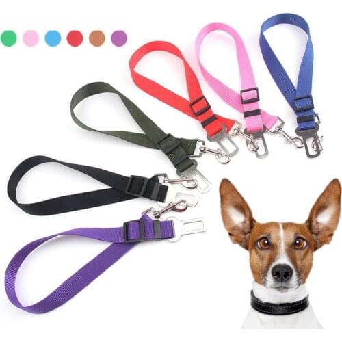 Adjustable Dog Pet Car Safety Seat Belt Restraint Lead Travel Leash Pet Car Seat Belt Pet Accessories Dropshipping