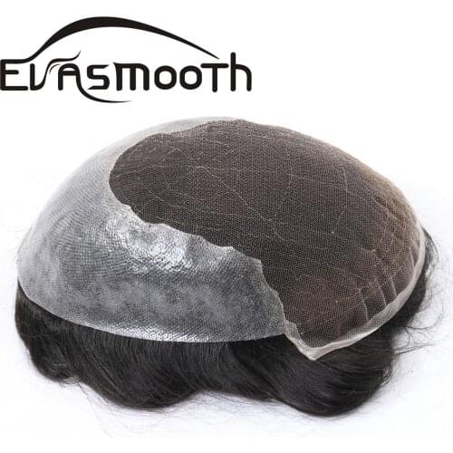 Raw Indian Hair Wig Human Hair Topper Prosthesis Men Toupee Durable Men Pu Lace Front Wig Natural Hairline Hair System for Men