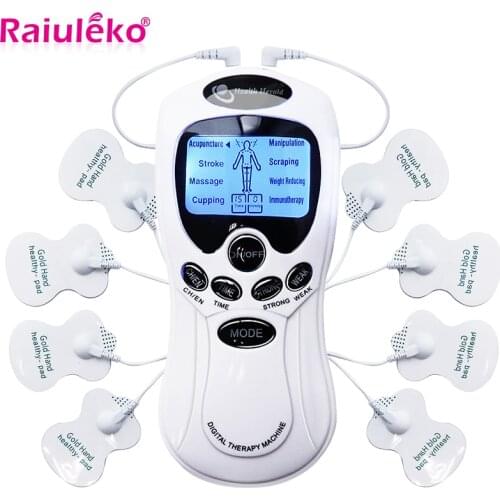 Tens Muscle Stimulator Digital Electronic Relax Dual Input Pulse Massage Acupuncture Therapy Massager Physiotherapy Apparatus