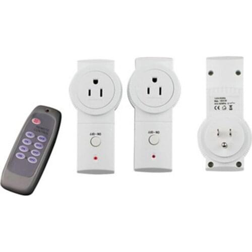Wireless Remote Control Smart Socket US French Plug Wall 433mhz Programmable Electrical Outlet Switch 120V LED