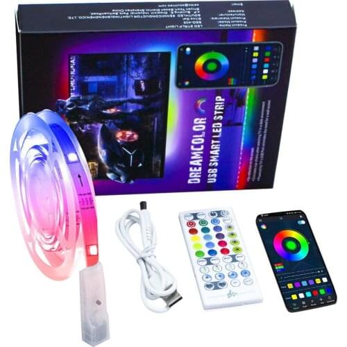 Magic Light Strip Luminous Remote Control Lights For Home Decoration 8 Modes Music Rhythm Mode USB Power Supply Easy To Install