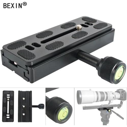 QR120 camera clamp long plate mount clamp tripod plate adapter telephono lens clamp for arca swiss plate tripod dslr camera