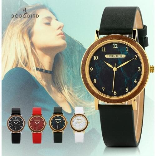 Women Watch BOBO BIRD New Female Wood Alloy Wristwatches Japanese Quartz Fashion Anniversary Gift Box Personalized Dropshipping