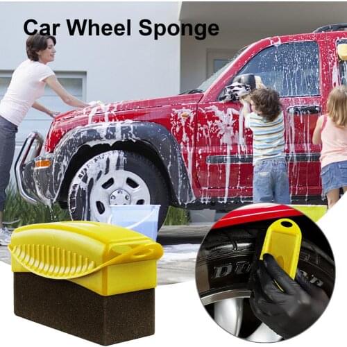 1pcs Car Wheel Polishing Waxing Sponge Brush ABS Plastics Washing Cleaning Brush Sponge Brush Car Cleaning Accessories