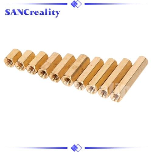 5pcs Hex Female to Female M5 brass standoff spacer Hexagonal Stud Spacer Hollow Pillars