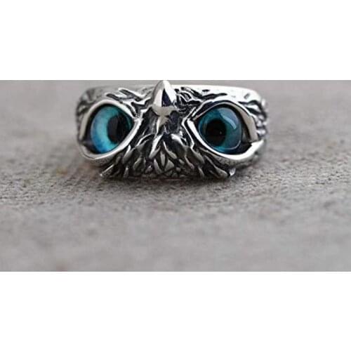 6/Pcs Charm Vintage Cute Men and Women Simple Design Owl Ring Set Silver Color Engagement Wedding Rings Jewelry Gifts Hot