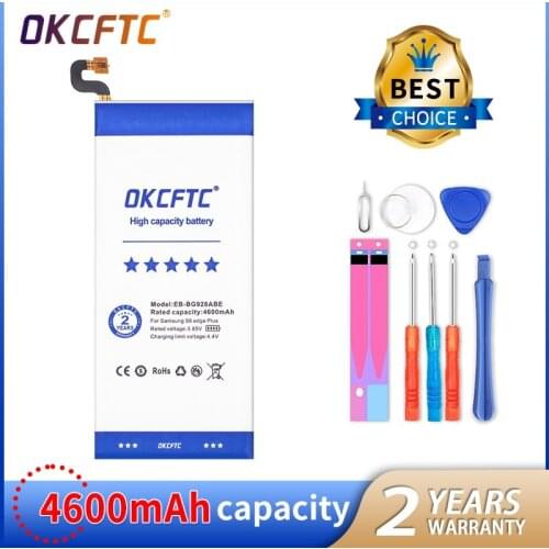 OKCFTC Battery EB-BG928ABE For Samsung Galaxy S6 edge Plus+ SM-G9280 G928P G928F G928V G9280 G9287 4600mAh with Tools