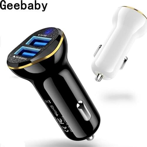 Car Charger Mini 2 USB ports Fast Car Cigeratte Adapter USB-C Cable For xiaomi samsung