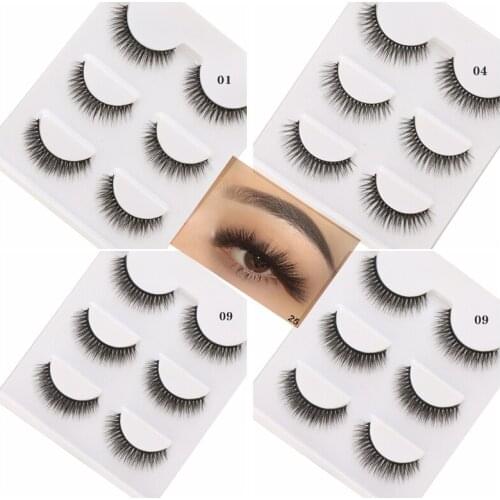 AY 4 Pairs/3 Pairs Eyelashes Beauty Makeup lashes 3D Mink lashes 2020 New Women Eyelash Beauty Makeup Tools Wholesale lashes