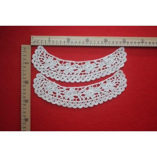 White Lace Collar Lace Applique Neckline Fabric on the Wedding Dress Decoration Collar Applique