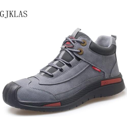 Prevent Smashing and Piercing Steel Toe Shoes Safety Work Boots Protective Working Shoes Boot High Top Safety Shoes Men Sneakers