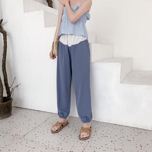 Pregnancy Pants 2021 Spring Summer New Loose Big Size Soft Chiffon Trousers for Pregnant Women Maternity Casual Harem Trousers