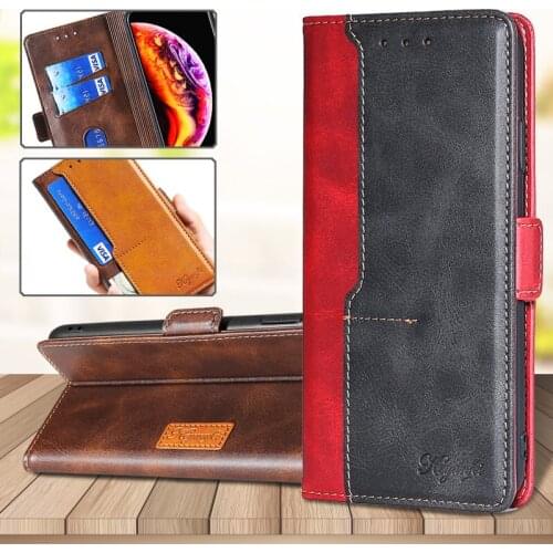 For Oppo Realme X7 Q2 Pro Q2i V3 V5 5G Luxury Durable Splice Leather Case Card Holder Bag Magnetic Buckle Stand Flip Phone Cover