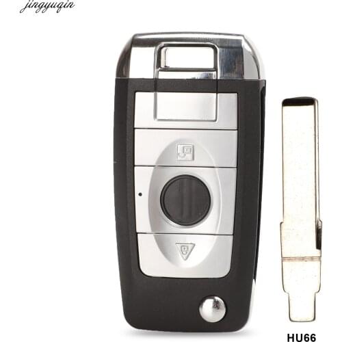 Jingyuqin 15ps 3 Button Flip Folding Modified Remote Car Key Shell For Volkswagen Vw Jetta Golf Passat Beetle Skoda Seat Polo B5