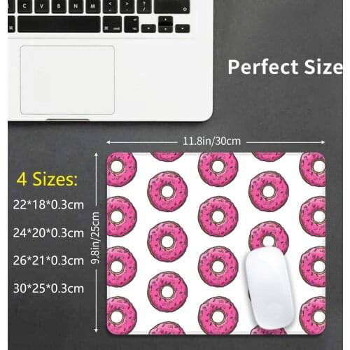 Donut Mouse Pad DIY Print Cushion Donut Netflix Bart Homer Margin Lisa Maggie Could Ned Flanders Milhouse Moe