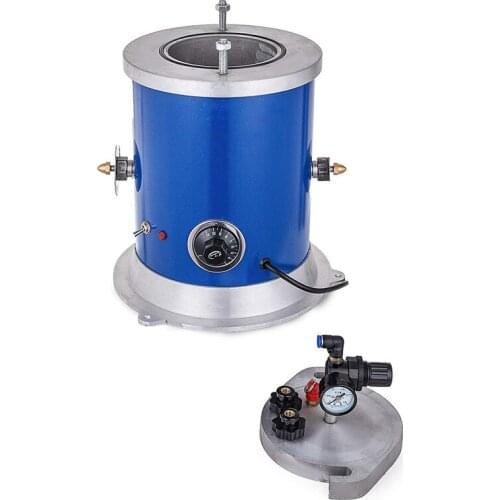 Round Waxing Machine Wax Mold Forming Machine 5.5LB Jewelry Jar Waxing Machine 500W Double Port Waxing Machine