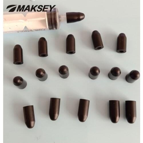 MAKSEY Syringe End Caps Syring Rubber Cover Siicone Injector Stoppers Plug 5/10/20/50ml Oil Glue Applicator Science Lab 1/8" 3MM