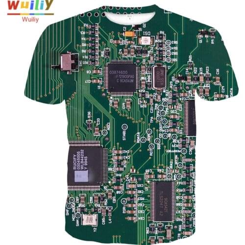 Motherboard T-shirt For Men Summer Processor Graphic 3D Print Tees Sport T Shirt 2021 New Tops