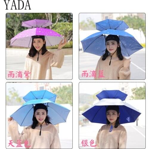 LISM 2018 Outdoor Large Double Layer Fishing Umbrella Hat Hiking Camping Beach Sunshade Sunny Rainy Cap For Men Women Umbrellas