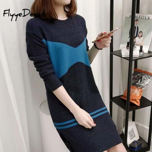 New Arrival Fashion Knitted Office Dress Plaid Women Dress British Style Mini Dress High Quality Vintage Female Dress Plus Size