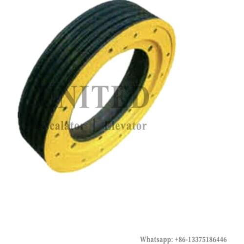 UNITED Elevator Blue Traction Sheave Guide Wheel Friction Wheel Grooves 408*5*10