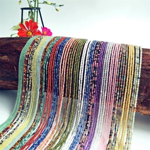 Wholesale Natural Stone Beads Smooth Round 2/3/4mm Small Tiny Crystal Agates New DIY Beads For Jewelry Making Bracelet Necklace