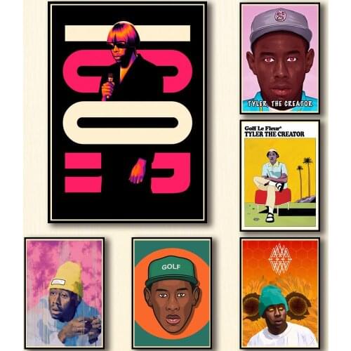 51 Designs Tyler The Creator Whitepaper Poster Alternative Abstract Art Painting Funny Wall Sticker for Coffee House Bar