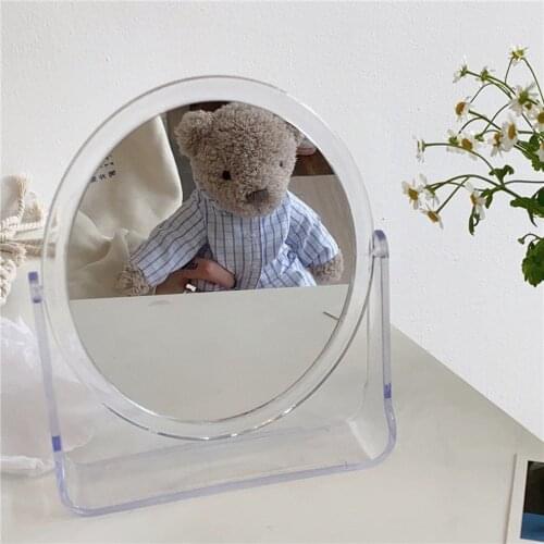 Simple Desktop Transparent Acrylic Make-up Mirror Student Dormitory Desktop Nordic Style Double-sided Dressing Mirro