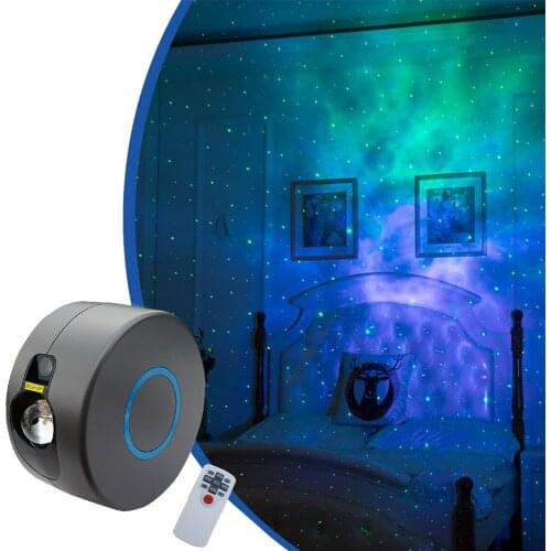 Sharelife Round RGB Aurora Full Color LED Mixed Green Laser Star Projector Stage Lighting Home Party Wall Mood Lamp R-Starsky