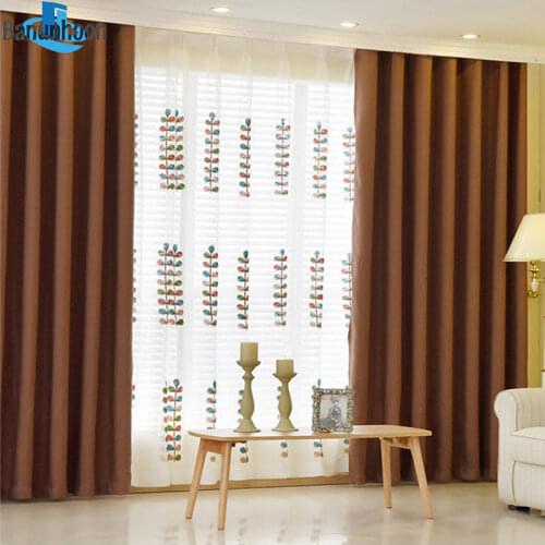 Cafe Cortinas Dormitorio Curtains For Bedroom Living Room Solid Colors Heavy Home Textiles 8colors Tende