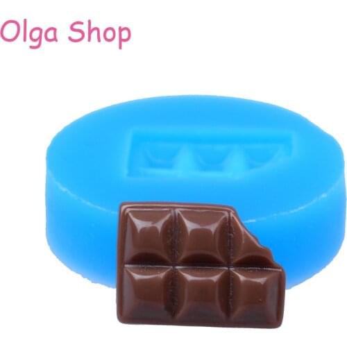 KYL029 16.7mm Chocolate Bar Silicone Mold - Candy Miniaturesweet Cake Decoration Fondant Resin Jewelry Making Pendant Charm
