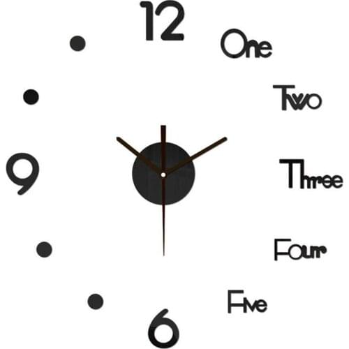 AsyPets DIY Modern Wall Clock Acrylic Mirror Surface Needle Silent Quartz Wall Watch For Home Living Room Bedroom Decor