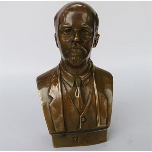 Russian Lenin half length pure copper statue, home decoration crafts, half celebrities like metal jewelry custom