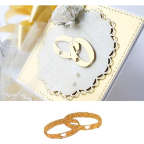 Wedding Couple Rings Metal Cutting Dies for Scrapbooking DIY Craft Card Making Decorative Embossing Stencils Decor New 2019