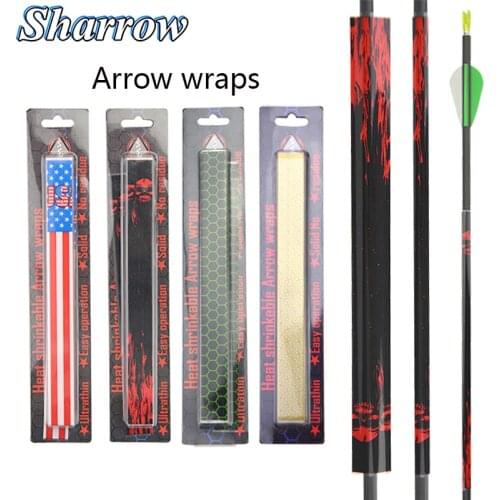 19.2*1.8cm Heat Shrinkable Arrow Wraps Arrow Shaft Sticker for OD Universal Fiberglass Aluminum Carbon Shafts Shooting Hunting