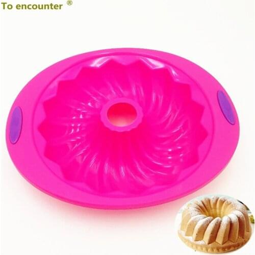 To encounter 31*26*6CM 225G Double Color Big Flower Shape Cake Moulds Silicone Pastry Silicone Cake Pans Several Baking Tool Set