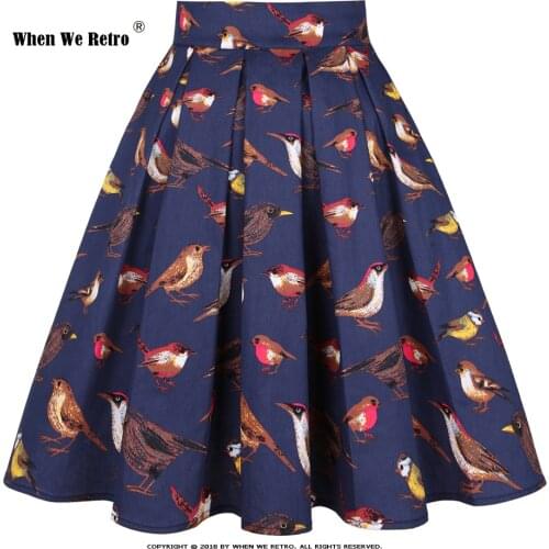 When We Retro High Waist Skirts For Women