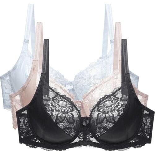 Plus Size Sexy Lace Bras For Women Hollow Out Bra Bralette Womens Underwear Delicate Embroidery Lingerie Brassiere