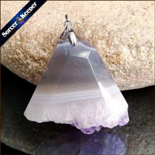 Womens Collares Gem Natural Amethysts Stone Pendant Necklace Quartz Purple Crystal Jewelry Loves Gift For Girlfriend PS879