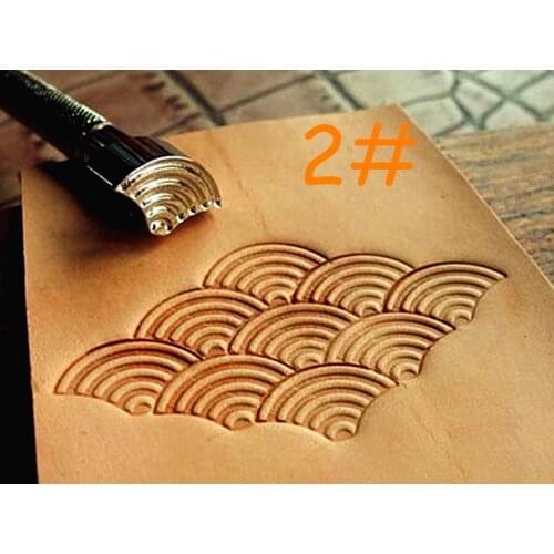 1pc 2# Steel Leather Craft Steel Carving Stamping Punch Stamper Tool - Stylus Spoon Embossing Swivel Knife Cutter Punch Chisel