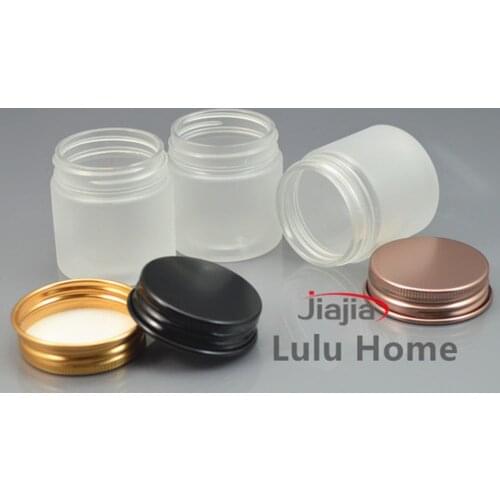 100pc/lot 30ml Frosted Plastic Cosmetic Jar Serum Bottle Aluminum Cap 1oz DIY Refillable Hand Cream Case